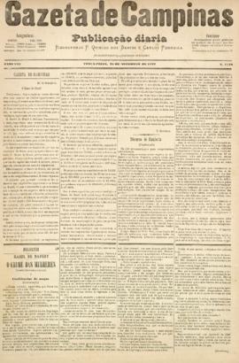 Gazeta de Campinas [jornal], a. 8, n. 1138. Campinas-SP, 25 set. 1877.