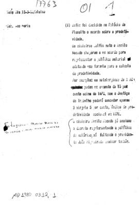 TV Tupi [emissora]. Meio Dia [programa]. Roteiro [televisivo], 12 mar. 1980.