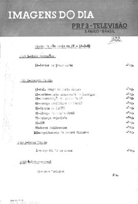 TV Tupi [emissora]. Diário de São Paulo na T.V. [programa]. Roteiro [televisivo], 14 mai. 1960.