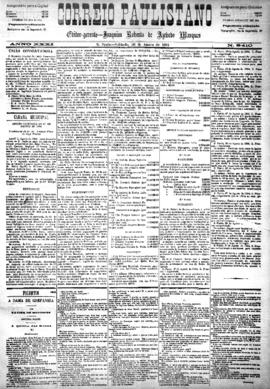 Correio paulistano [jornal], [s/n]. São Paulo-SP, 30 ago. 1884.