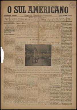 O Sul americano [jornal], a. 1, n. 1. São Paulo-SP, 1907.