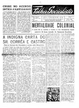 Folha socialista [jornal], a. 2, n. 30. São Paulo-SP, 01 jul. 1949.