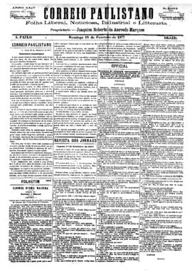 Correio paulistano [jornal], [s/n]. São Paulo-SP, 18 fev. 1877.