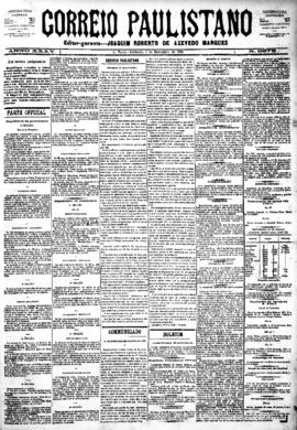 Correio paulistano [jornal], [s/n]. São Paulo-SP, 01 dez. 1888.