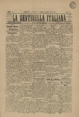 La Sentinella Italiana [jornal], [s/n]. Campinas-SP, 22 nov. 1903.