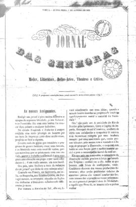 O Jornal das senhoras [jornal], t. 1, [s/n]. Rio de Janeiro-RJ, 01 jan. 1852.