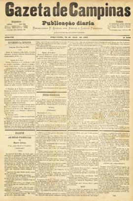 Gazeta de Campinas [jornal], a. 8, n. 1039. Campinas-SP, 22 mai. 1877.