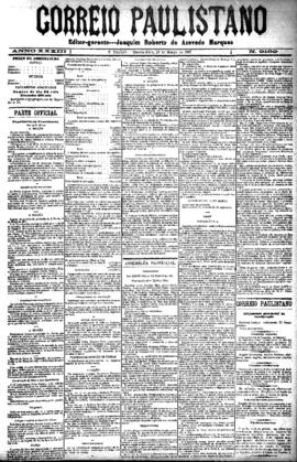 Correio paulistano [jornal], [s/n]. São Paulo-SP, 23 mar. 1887.