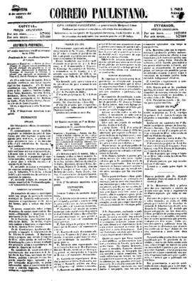 Correio paulistano [jornal], a. 2, n. 375. São Paulo-SP, 03 mar. 1856.