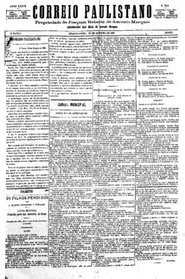 Correio paulistano [jornal], [s/n]. São Paulo-SP, 19 jan. 1881.