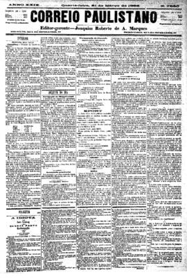 Correio paulistano [jornal], [s/n]. São Paulo-SP, 21 mar. 1883.