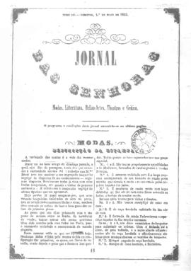 O Jornal das senhoras [jornal], t. 3, [s/n]. Rio de Janeiro-RJ, 01 mai. 1853.