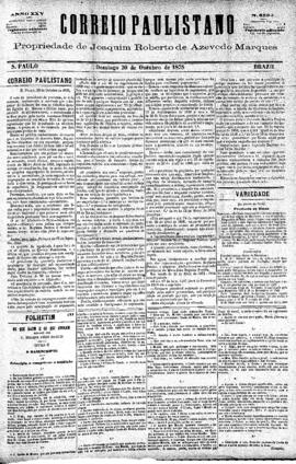 Correio paulistano [jornal], [s/n]. São Paulo-SP, 20 out. 1878.