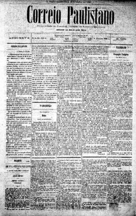 Correio paulistano [jornal], [s/n]. São Paulo-SP, 06 jul. 1881.