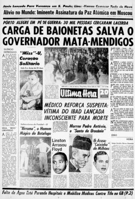 Última Hora [jornal]. Rio de Janeiro-RJ, 23 jul. 1963 [ed. vespertina].