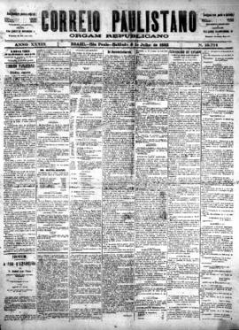 Correio paulistano [jornal], [s/n]. São Paulo-SP, 09 jul. 1892.