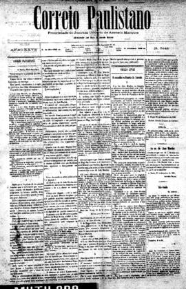 Correio paulistano [jornal], [s/n]. São Paulo-SP, 28 set. 1881.