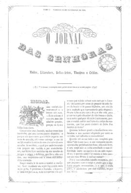 O Jornal das senhoras [jornal], t. 1, [s/n]. Rio de Janeiro-RJ, 15 fev. 1852.