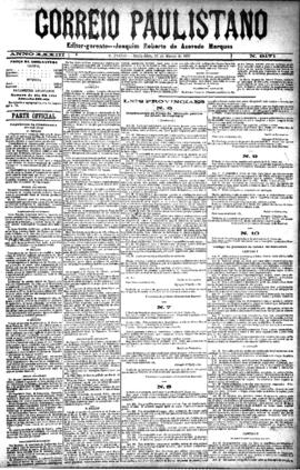 Correio paulistano [jornal], [s/n]. São Paulo-SP, 25 mar. 1887.