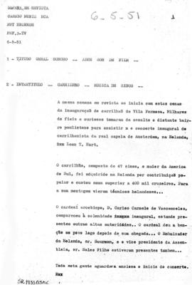 TV Tupi [emissora]. Semana em Revista [programa]. Roteiro [televisivo], 06 mai. 1951.