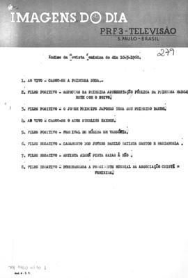 TV Tupi [emissora]. Revista Feminina [programa]. Roteiro [televisivo], 10 mar. 1960.