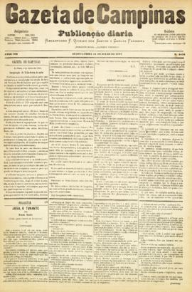 Gazeta de Campinas [jornal], a. 8, n. 1079. Campinas-SP, 11 jul. 1877.