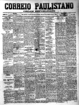 Correio paulistano [jornal], [s/n]. São Paulo-SP, 12 dez. 1894.