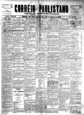 Correio paulistano [jornal], [s/n]. São Paulo-SP, 26 out. 1892.