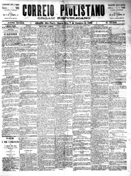 Correio paulistano [jornal], [s/n]. São Paulo-SP, 07 out. 1892.
