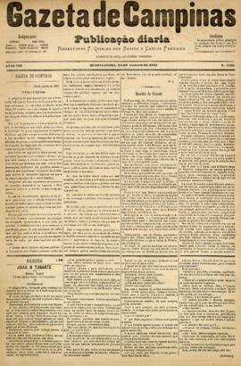 Gazeta de Campinas [jornal], a. 8, n. 1116. Campinas-SP, 29 ago. 1877.