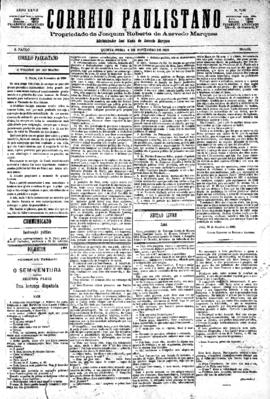 Correio paulistano [jornal], [s/n]. São Paulo-SP, 04 nov. 1880.