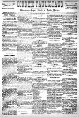 Correio paulistano [jornal], [s/n]. São Paulo-SP, 30 ago. 1885.