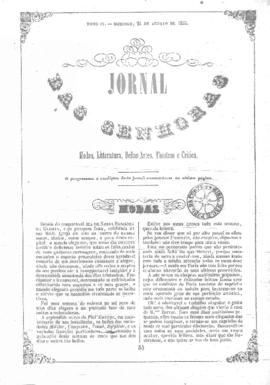O Jornal das senhoras [jornal], t. 4, [s/n]. Rio de Janeiro-RJ, 21 ago. 1853.