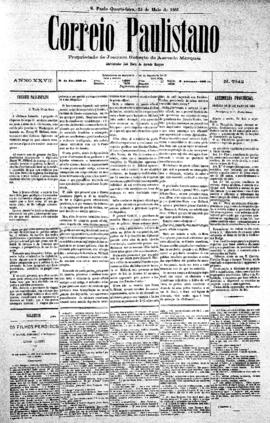 Correio paulistano [jornal], [s/n]. São Paulo-SP, 25 mai. 1881.