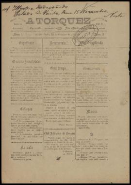 A Torquez [jornal], a. 1, n. 2. São Paulo-SP, 28 out. 1902.