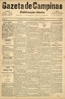 Gazeta de Campinas [jornal], a. 10, n. 1777. Campinas-SP, 19 nov. 1879.