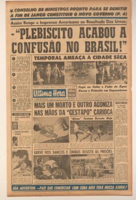 Última Hora [jornal]. Rio de Janeiro-RJ, 12 jan. 1963 [ed. regular].