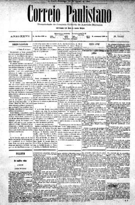 Correio paulistano [jornal], [s/n]. São Paulo-SP, 21 ago. 1881.