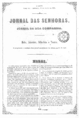 O Jornal das senhoras [jornal], a. 4, t. 7, [s/n]. Rio de Janeiro-RJ, 15 jul. 1855.