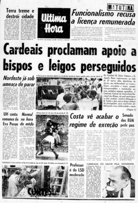 Última Hora [jornal]. Rio de Janeiro-RJ, 01 dez. 1967 [ed. matutina].
