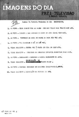 TV Tupi [emissora]. Revista Feminina [programa]. Roteiro [televisivo], 19 out. 1959.
