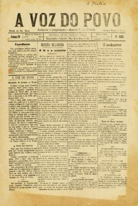 A Voz do povo [jornal], a. 4, n. 396. Sorocaba-SP, 15 jun. 1896.