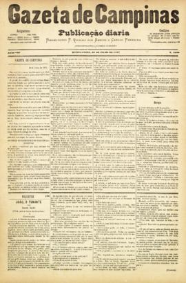 Gazeta de Campinas [jornal], a. 8, n. 1086. Campinas-SP, 19 jul. 1877.