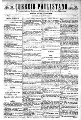 Correio paulistano [jornal], [s/n]. São Paulo-SP, 20 ago. 1880.