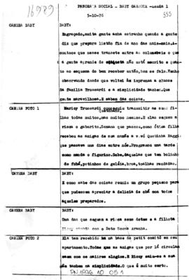 TV Tupi [emissora]. Jornal Panorama [programa]. Roteiro [televisivo], 05 out. 1976.