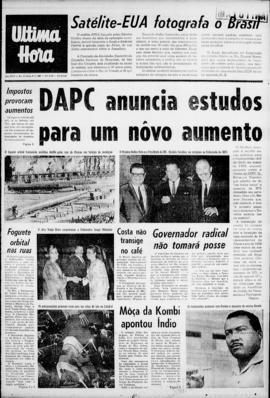 Última Hora [jornal]. Rio de Janeiro-RJ, 08 nov. 1967 [ed. matutina].