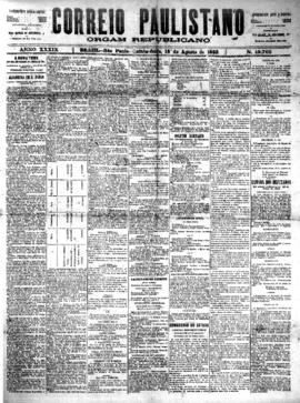Correio paulistano [jornal], [s/n]. São Paulo-SP, 18 ago. 1892.
