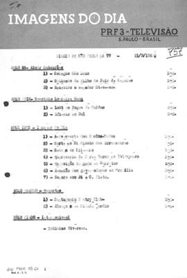 TV Tupi [emissora]. Diário de São Paulo na T.V. [programa]. Roteiro [televisivo], 21 mar. 1960.