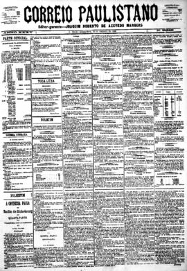 Correio paulistano [jornal], [s/n]. São Paulo-SP, 25 out. 1888.