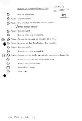 TV Tupi [emissora]. Ultra Notícias [programa]. Roteiro [televisivo], 02 jan. 1969 [versão 2].